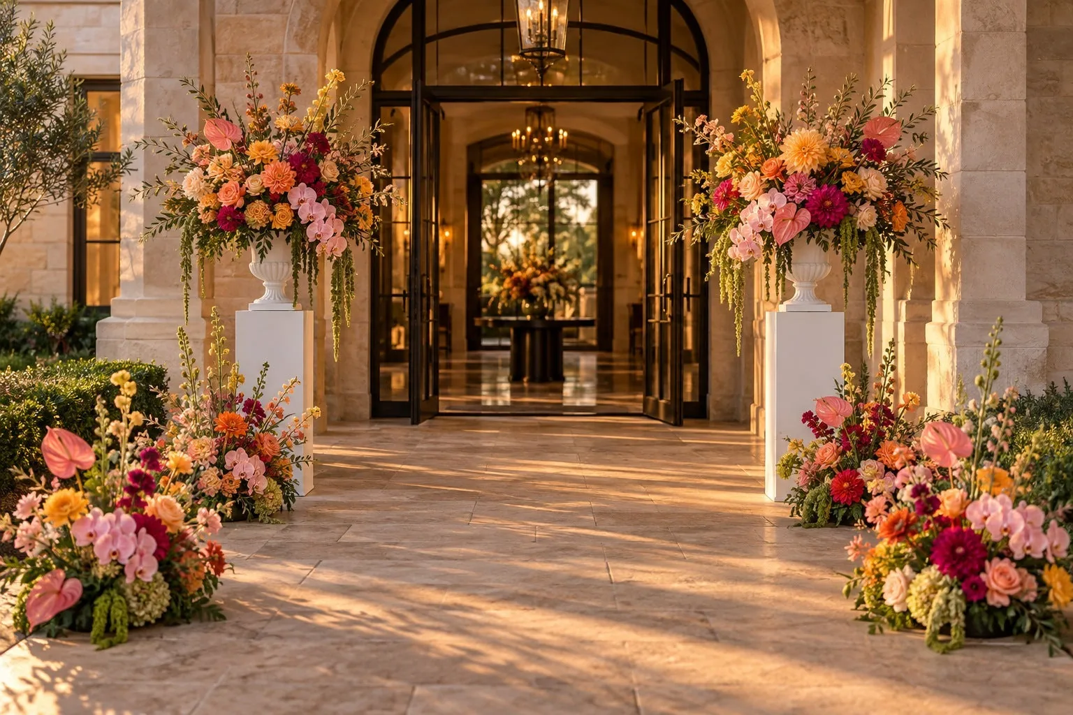 Tropical Sunset entrance example
