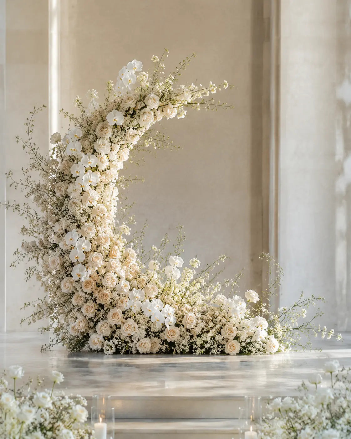 Minimal Ivory Crescent — Design Inspiration by 98 Floral Event